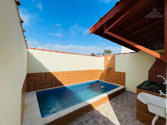 Imagem LINDA CASA COM PISCINA EM MONGAGUÁ LADO PISTA