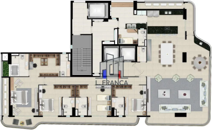 Imagem Apartamento com 4 dormitórios à venda por R$ 4.017.789 - Meireles - Fortaleza/CE