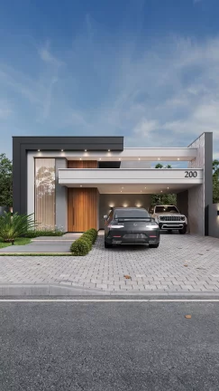 Imagem Casa de alto padrão com 3 quartos sendo 1 suíte e 2 vagas de Garagem no Bosque dos Ipês/ Sapirang