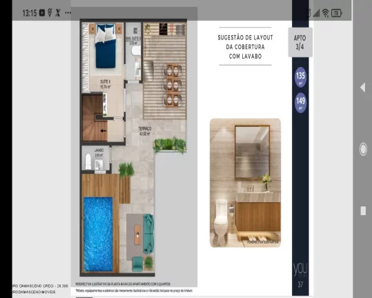 Imagem Oportunidade única! Apartamento à venda em Vilas do Atlântico, Lauro de Freitas-BA: 2 quartos, 1 suíte, 2 salas, 1 banheiro, 1 vaga de garagem, 68m².