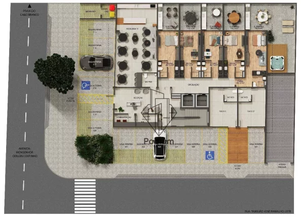 Imagem Flat térreo com área Garden privativa a poucos metros da praia do Cabo Branco - FL0454