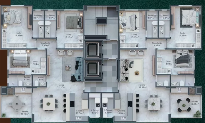 Imagem Apartamento à venda no bairro Meia Praia - Itapema/SC