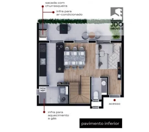 Imagem Apartamento Duplex a Venda no bairro Santa Felicidade - Curitiba, PR