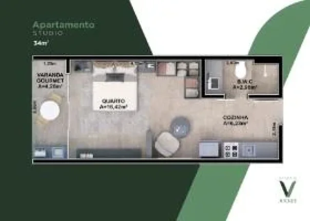 Imagem Apartamento 1 dormitório para Venda em Teresina, Jóquei, 1 suíte, 1 vaga