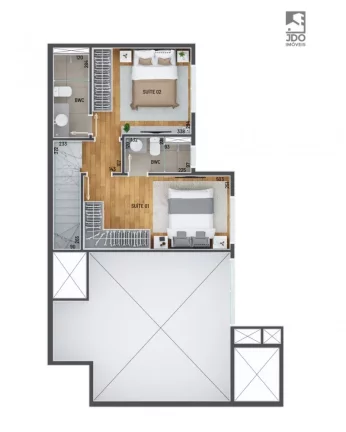 Imagem Apartamento Garden a Venda no bairro Água Verde - Curitiba, PR