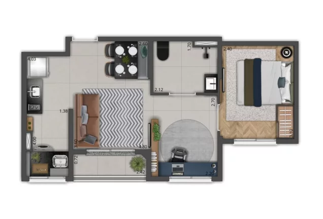 Imagem Confira o Lançamento Exclusivo no Welconx Alto de Pinheiros: Apartamento de 2 Quartos com 1 Banheiro, 39m² - São Paulo-SP