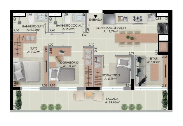 Imagem View Place Marina Mampituba - Apartamento à venda no bairro Centro - Passo de Torres/SC