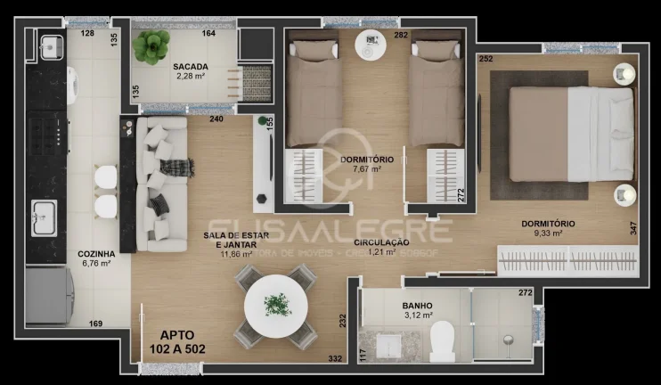 Imagem Sun Residencial - Apartamento na planta na Feitoria, São Leopoldo