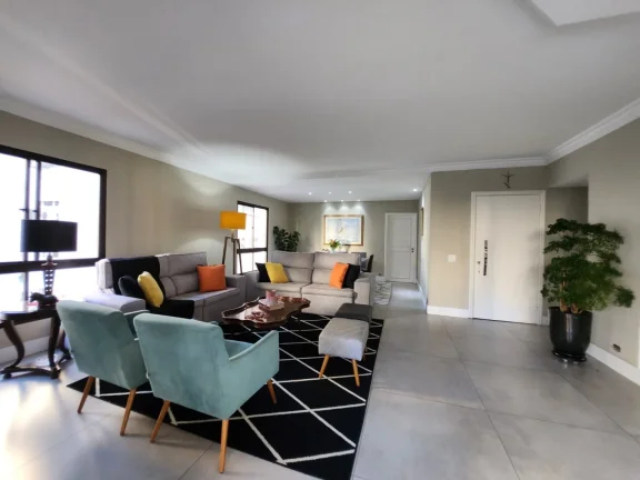 Imagem Apartamento 189 M², 4Q, 1 suíte, 2 salas, 3 banheiros, 3 vagas, piscina aquecida, academia, salão de festas, quadra, face norte, ensolarado.