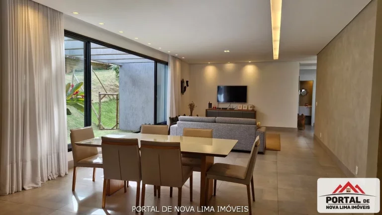 Imagem Casa a venda no condomínio Quintas do Sol em Nova Lima. Casa de 1 pavimento. Casa com 3 suítes, casa de alto luxo. Casa nova a venda no Quintas do Sol