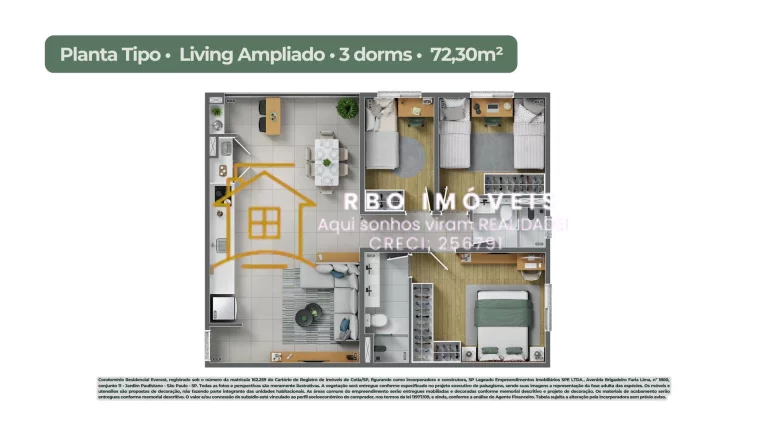 Imagem Residencial Rafael Cotia (Roselândia), Apartamentos Lançamento 2 e 3 Dormitórios