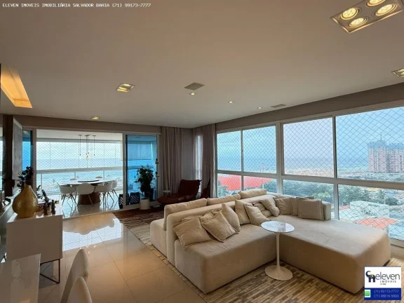 Imagem APARTAMENTO ALTO PADRÃO COM VISTA MAR EM PATAMARES  155M², 3 VAGAS, FINAMENTE DECORADO