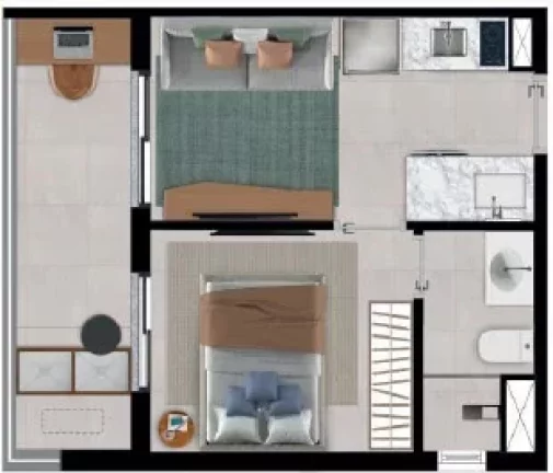 Imagem Viva a Essência da Faria Lima em 32m² de Sofisticação