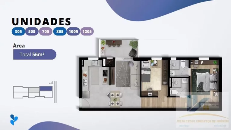 Imagem Apartamento para Venda em São José dos Pinhais, São Pedro, 3 dormitórios, 1 suíte, 1 banheiro, 1 vaga