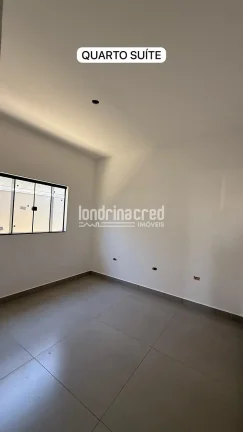 Imagem Casa geminada na Zona Norte de Londrina com 2 dormitórios, sendo 1 suíte, banheiro social, sala e cozinha integradas, 1 vaga de garagem e 125 m² de terreno