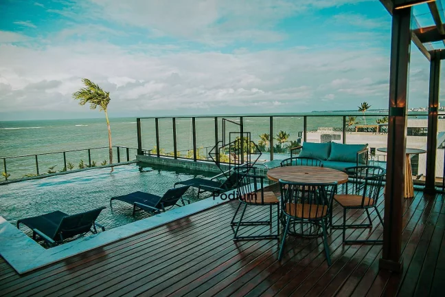 Imagem Flat no térreo pé na areia com espaço privativo no Bessa -FL0943