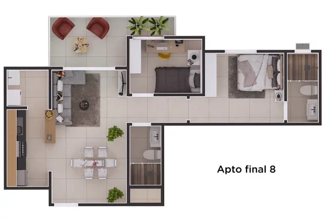 Imagem Apartamento com 2 dorms, Centro, Itanhaém - R$ 315 mil, Cod: 1477