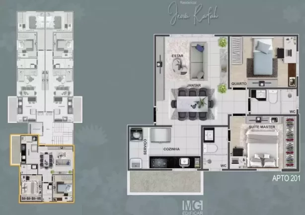 Imagem Cobertura duplex à venda, 3 quartos, 1 suíte, 2 vagas, Letícia - Belo Horizonte/MG