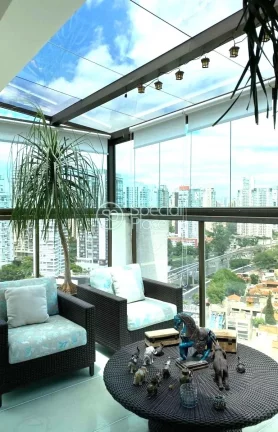 Imagem Excelente cobertura com 240m² no Brooklin A piscina e área gourmet ficam no primeiro pavimento o q...