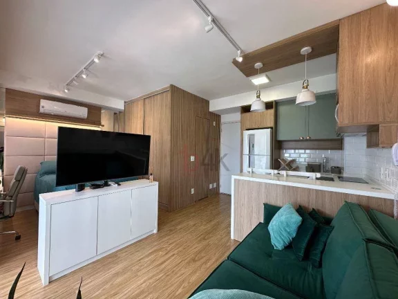 Imagem Apartamento studio mobiliado para alugar no Add Nova Berrini - Decorado