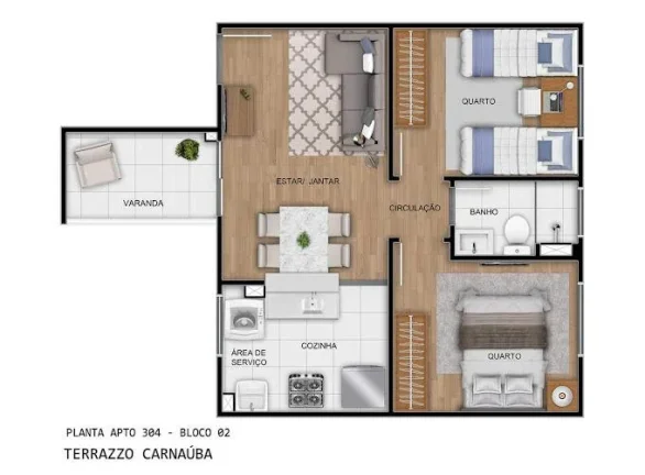 Imagem Apartamento 2 dormitórios para Venda em Teresina, Planalto Uruguai, 2 dormitórios, 1 banheiro, 1 vaga