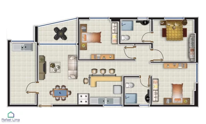 Apartamento 2 e 3 quartos Pronto para Morar Recife - PE - Encruzilhada