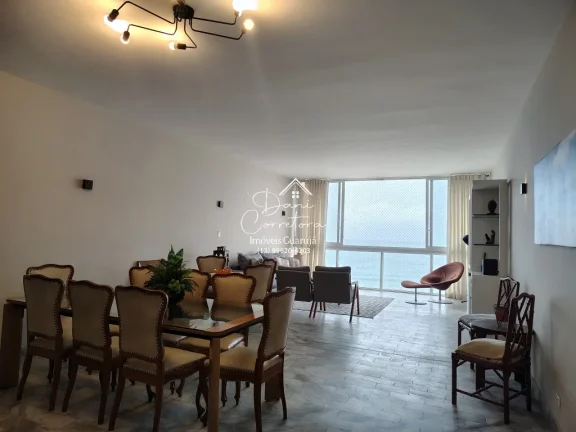 Imagem Apartamento de luxo à venda ou locação em Guarujá-SP, Pitangueiras: 4 quartos, 1 suíte, 2 salas, 3 banheiros, 1 vaga, 160m².