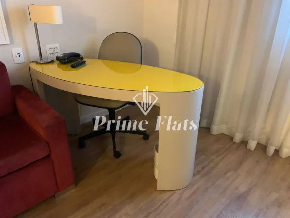 Imagem Flat disponível para locação no Quality Suites Alphaville, com 40m², 1 dormitório e 1 vaga
