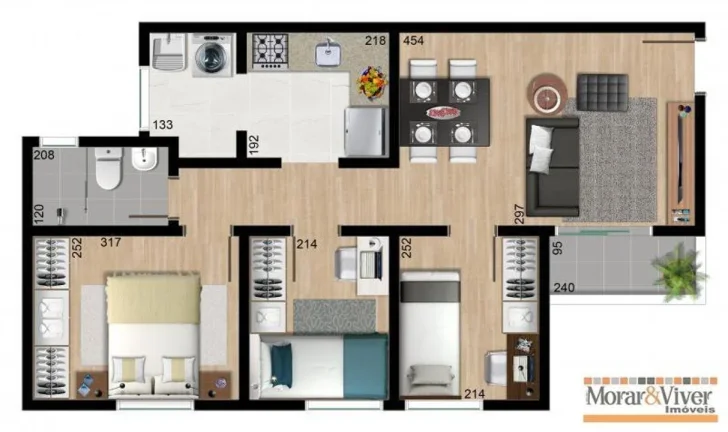 Imagem Apartamento para Venda em Curitiba, Santa Cândida, 3 dormitórios, 1 banheiro, 1 vaga