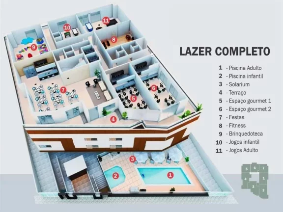 Imagem Apartamento com 1 dorm, Real, Praia Grande - R$ 384 mil, Cod: 895