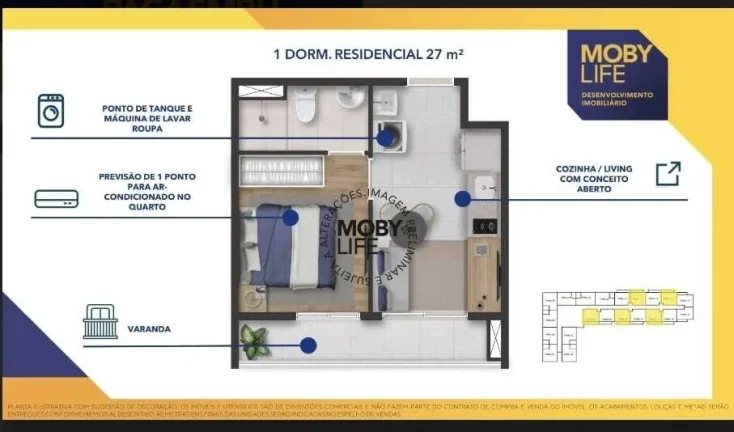 Imagem Studio Barra Funda - 25M², 1 Dorm, 1 Suíte, Conforte e Lazer Completo.