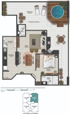 Imagem Apartamento com 2 dormitórios à venda, Braga - Cabo Frio/RJ