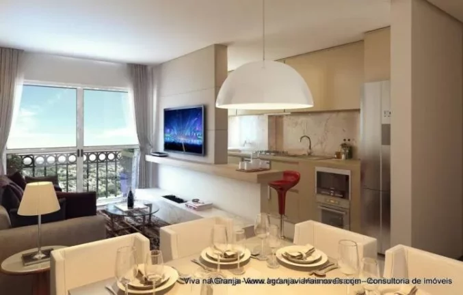 Imagem Apartamento com 1 dormitório para alugar, 38 m² - Granja Viana - Cotia/SP