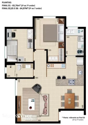 Imagem Apartamento para Venda em Curitiba, Rebouças, 2 dormitórios, 1 banheiro, 1 vaga