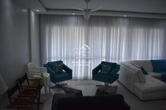 Imagem Imperdível apartamento à venda em Guarujá-SP, Pitangueiras: 3 quartos, 1 suíte, 3 salas, 3 banheiros, 2 vagas de garagem, 160 m²!