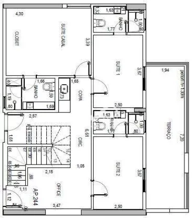 Imagem Cobertura com 3 suítes, home office, 3 vagas à venda, 173 m² por R$ 2.595.000 - Gonzaga - Santos/SP