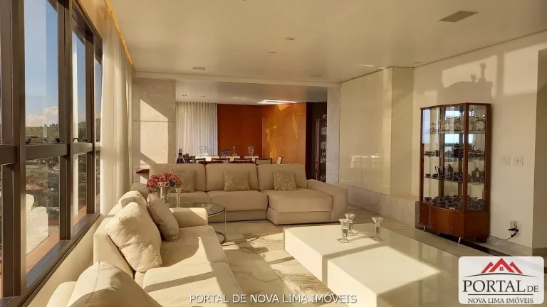 Imagem Apartamento a venda no Belvedere, um apartamento de 4 quartos a venda, 240 m² e 5 vagas livres, acabamento impecável