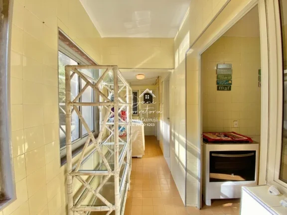 Imagem Apartamento com vista para o oceano no Morro do Maluf em Guarujá-SP: 3 quartos, 1 suíte, 2 salas, 3 banheiros, 1 vaga, 128m².