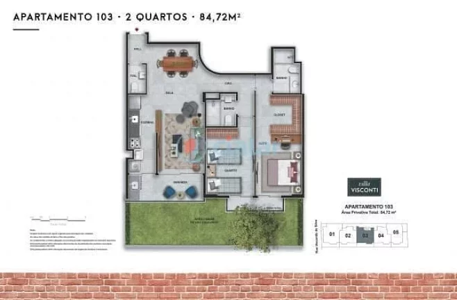 Imagem Apartamento à venda 2 Quartos 2 Suites 1 Vaga 84.08M Botafogo Rio de Janeiro - RJ | Villa Visconti