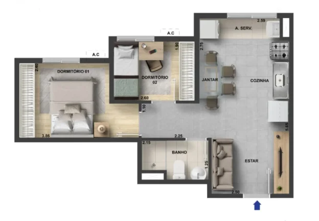 Imagem Apartamento à venda na Taquara, Rio de Janeiro - 2 quartos, 1 sala, 1 banheiro, 1 vaga de garagem, 92 m² de área.