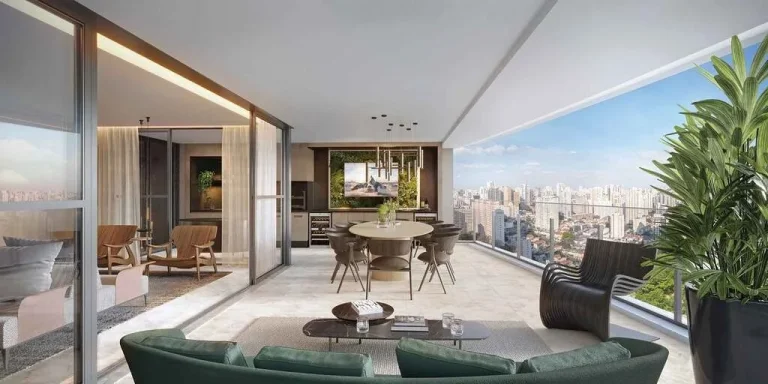 Imagem Inspirado em arrojados residenciais internacionais, surge um alto padrão de dimensões insuperávei...