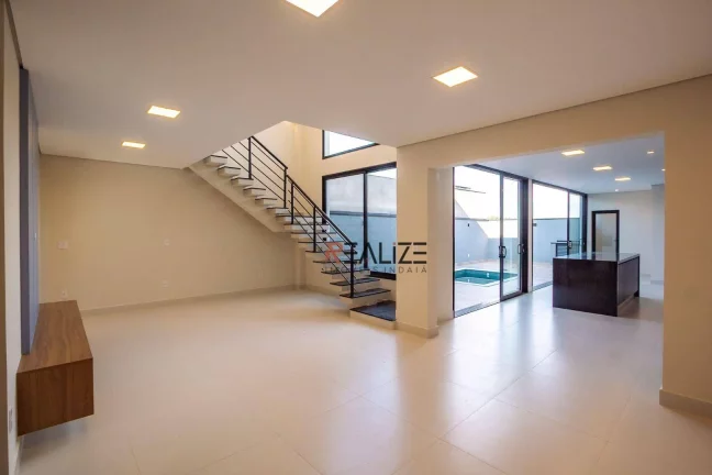 Imagem Sobrado moderno com 3 dormitórios e escritório à venda, 222 m² por R$ 1.550.000 - Condomínio Park Gran Reserve - Indaiatuba/SP