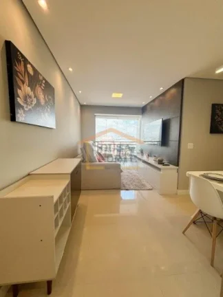 Imagem Apartamento mobiliado, 2 dormitórios, 2 banheiros (1 suite), sala, cozinha, área de serviço e var...