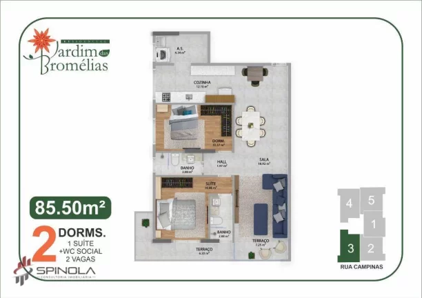 Imagem Apartamento com 2 dormitórios à venda, 79 m² por R$ 715.950,00 - Boqueirão - Praia Grande/SP