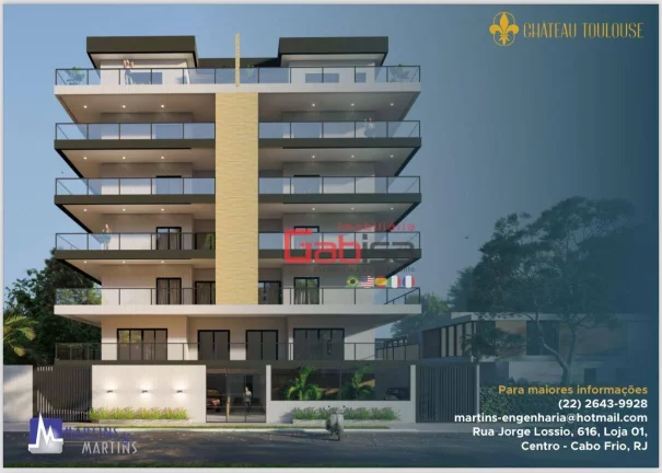 Imagem Apartamento com 2 dormitórios à venda, 108 m² por R$ 530.000,00 - Braga - Cabo Frio/RJ