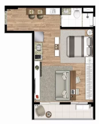 Imagem Apartamento Studio recém entregue na Rua Conselheiro Furtado - Liberdade