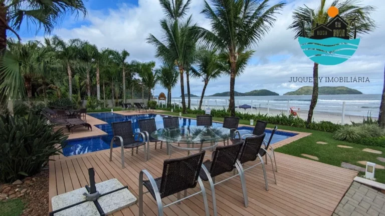 Imagem Aluguel Anual Pé na areia Juquehy, Aluguel temporada, com 3 suítes, Churras. piscina , máx. 08 pessoas | Juquehy Imobiliária