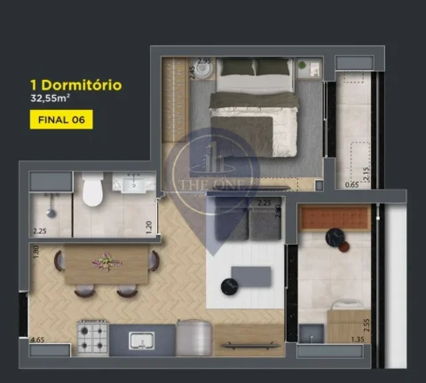 Imagem Apartamento à venda na Saúde, São Paulo-SP: 1 quarto, 1 sala, 1 banheiro, 32,00m² de área.