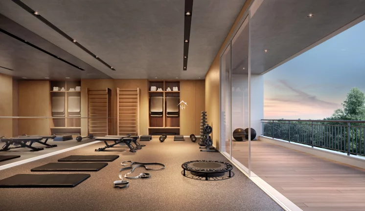 Imagem apartamento 113m,2 suítes, terraço gourmet integrado ao living,2 vagas, sauna, quadra poliesportiva, piscina, brinquedoteca, academia, salão de jogos