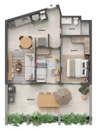 Imagem Apartamento à venda 1 Quarto 1 Vaga 74.2M Tijuca Rio de Janeiro - RJ | Cores da Tijuca